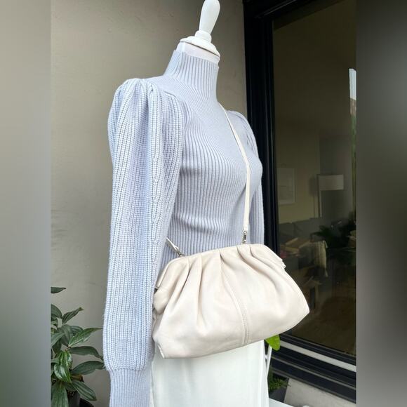 Uterque Handbags - ☘️ Uterque Leather mini handbag with gathered detail in white